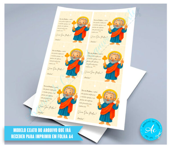 Arquivo Card para mini terço São Pedro #1