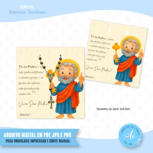 Arquivo Card para mini terço São Pedro #1