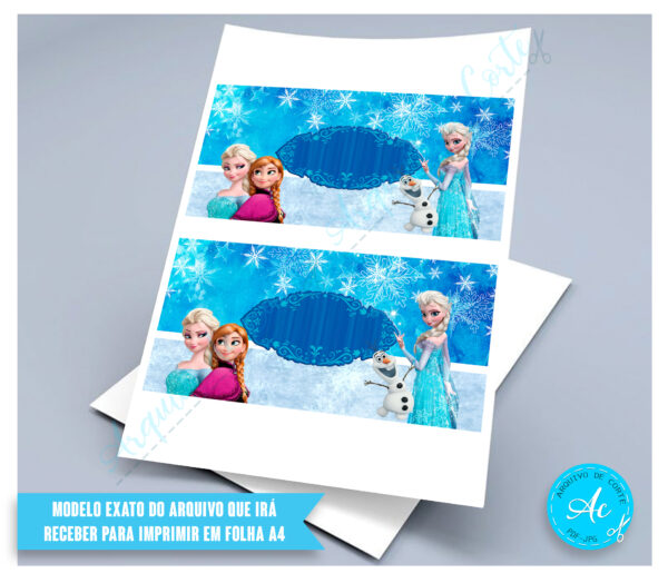 Arquivo Rótulo para cofrinho Frozen #1