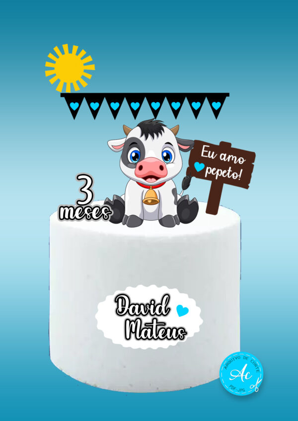 Arquivo topo de bolo Amo pepeto Vaquinha #1