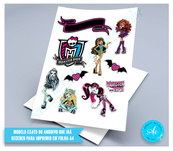 Arquivo topo de bolo Monster High #1