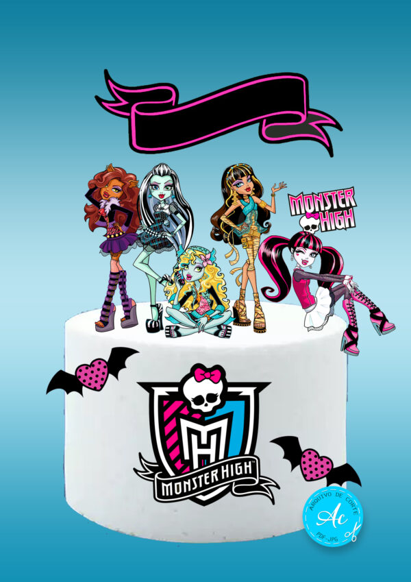 Arquivo topo de bolo Monster High #1