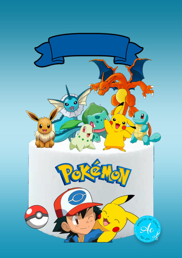 Arquivo topo de bolo Pokemon #2