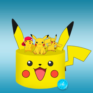 Arquivo topo de bolo Pokemon Pikachu #1