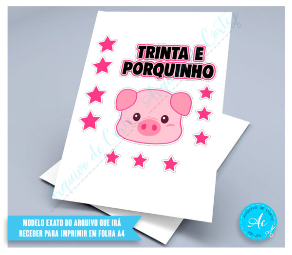 Arquivo Topo de bolo Trinta e porquinho #1