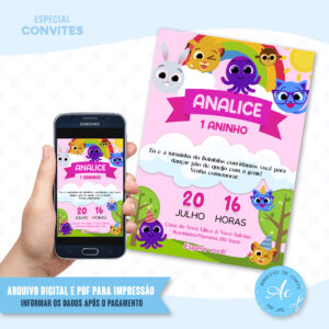 Arquivo Convite Bolofofos Menina #1 (personalizado)