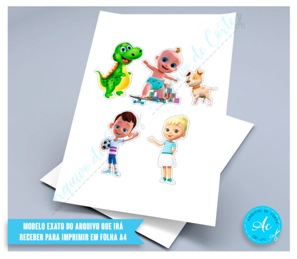 Arquivo topo de bolo Loo Loo Kids #1 - Imagem 2
