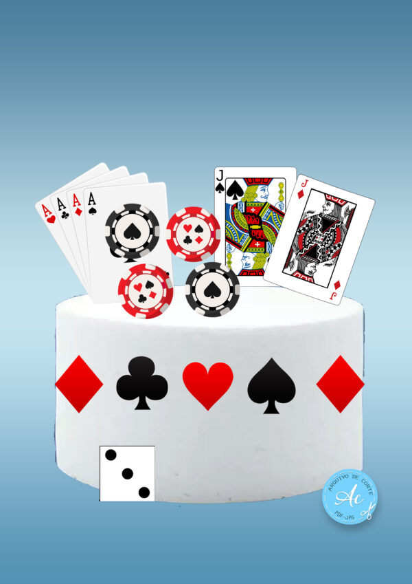 Arquivo topo de bolo Poker Cassino #1