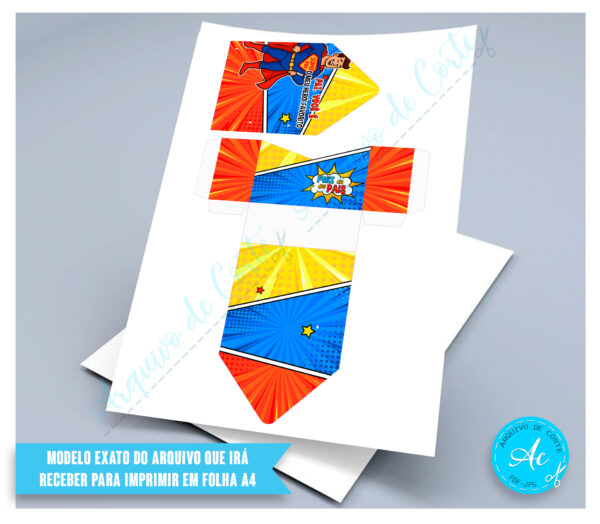 Arquivo Caixa Envelope Super Pai #1
