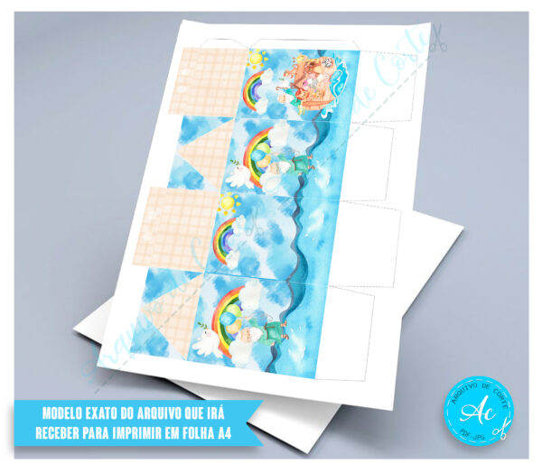 Arquivo Kit festa Arca de Noé Aquarela#1 - Imagem 3