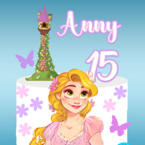 Arquivo topo de bolo Enrolados Rapunzel #4