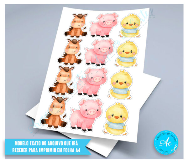 Arquivo Kit festa Fazendinha Aquarela #1