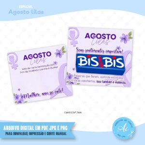 Arquivo Card para Bis Agosto Lilás #1