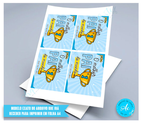 Arquivo Card para mini trena Dia dos Pais #1 - Imagem 2