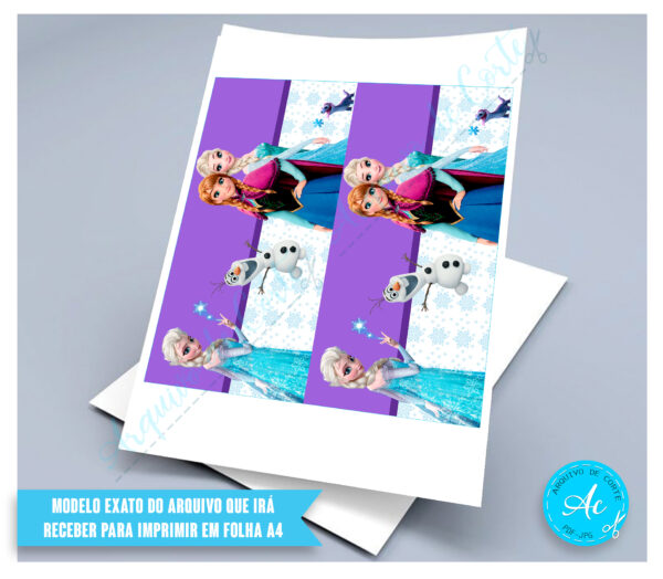 Arquivo Rotulo para cofrinho Frozen #2 - Imagem 2
