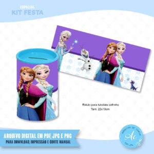 Arquivo Rotulo para cofrinho Frozen #2