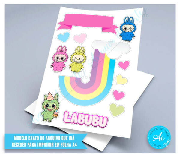 Arquivo topo de bolo Labubu #3