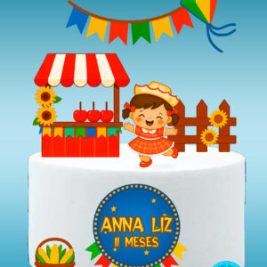 Arquivo Topo de bolo festa junina menina #8