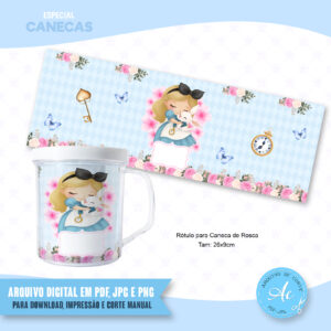 Arquivo Arte para caneca Alice Cute #1