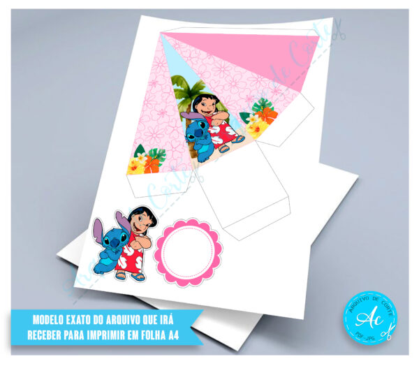 Arquivo Kit festa Lilo e Stitch Rosa #1 - Imagem 4