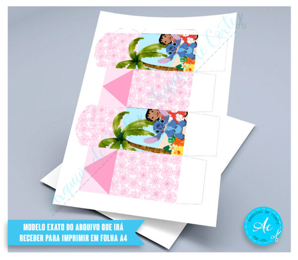 Arquivo Kit festa Lilo e Stitch Rosa #1 - Imagem 2