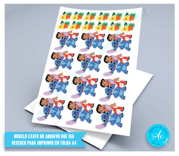 Arquivo Kit festa Lilo e Stitch Rosa #1 - Imagem 3