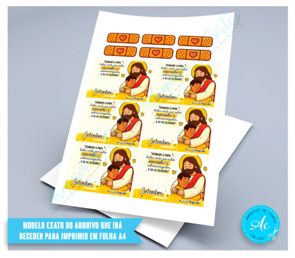 Arquivo Cartão para Bis Jesus Setembro amarelo #1 - Imagem 2