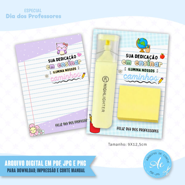 Arquivo Cartão para Marca texto Dia dos professores #1