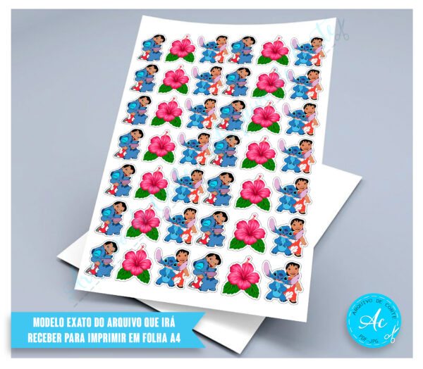 Arquivo Kit festa Lilo e Stitch Rosa #1 - Imagem 5
