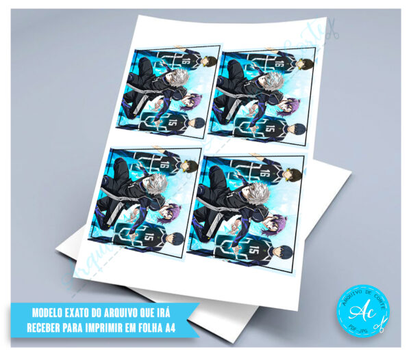 Arquivo Adesivo para baldinho Blue Lock #1 - Imagem 2