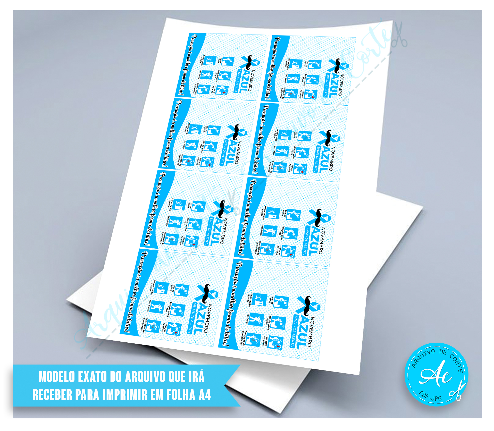 Arquivo Card Lembrancinha Novembro Azul #1 - Imagem 2