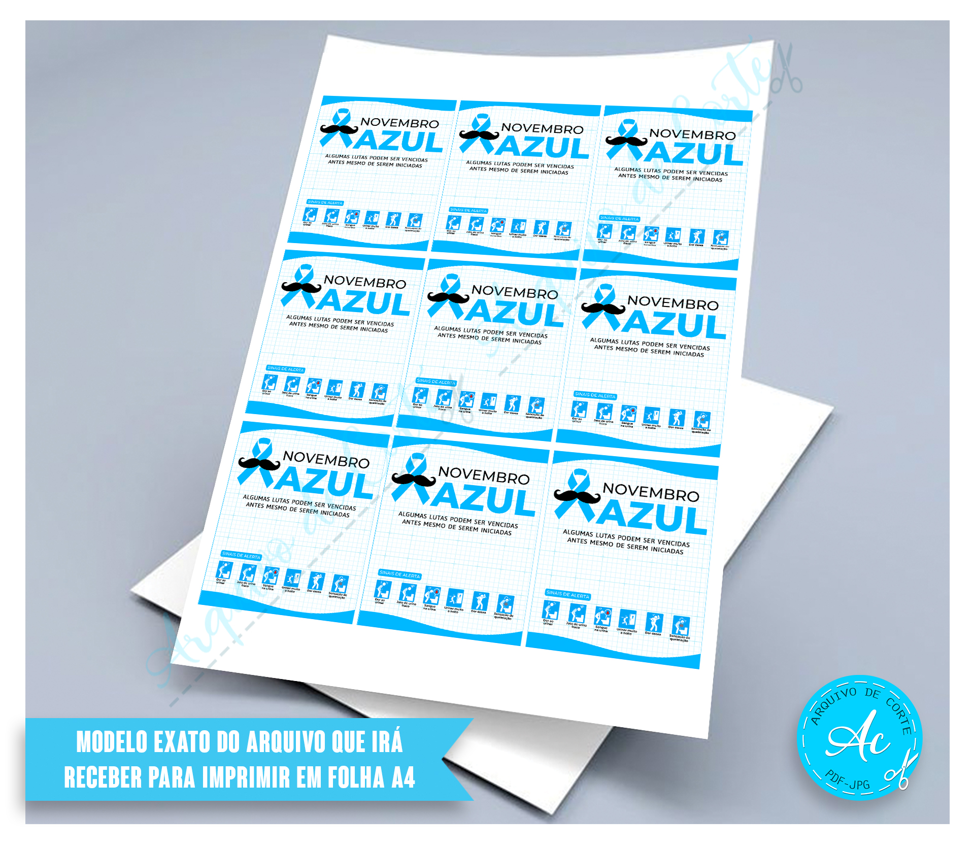 Arquivo Card Lembrancinha Novembro Azul #2 - Imagem 2