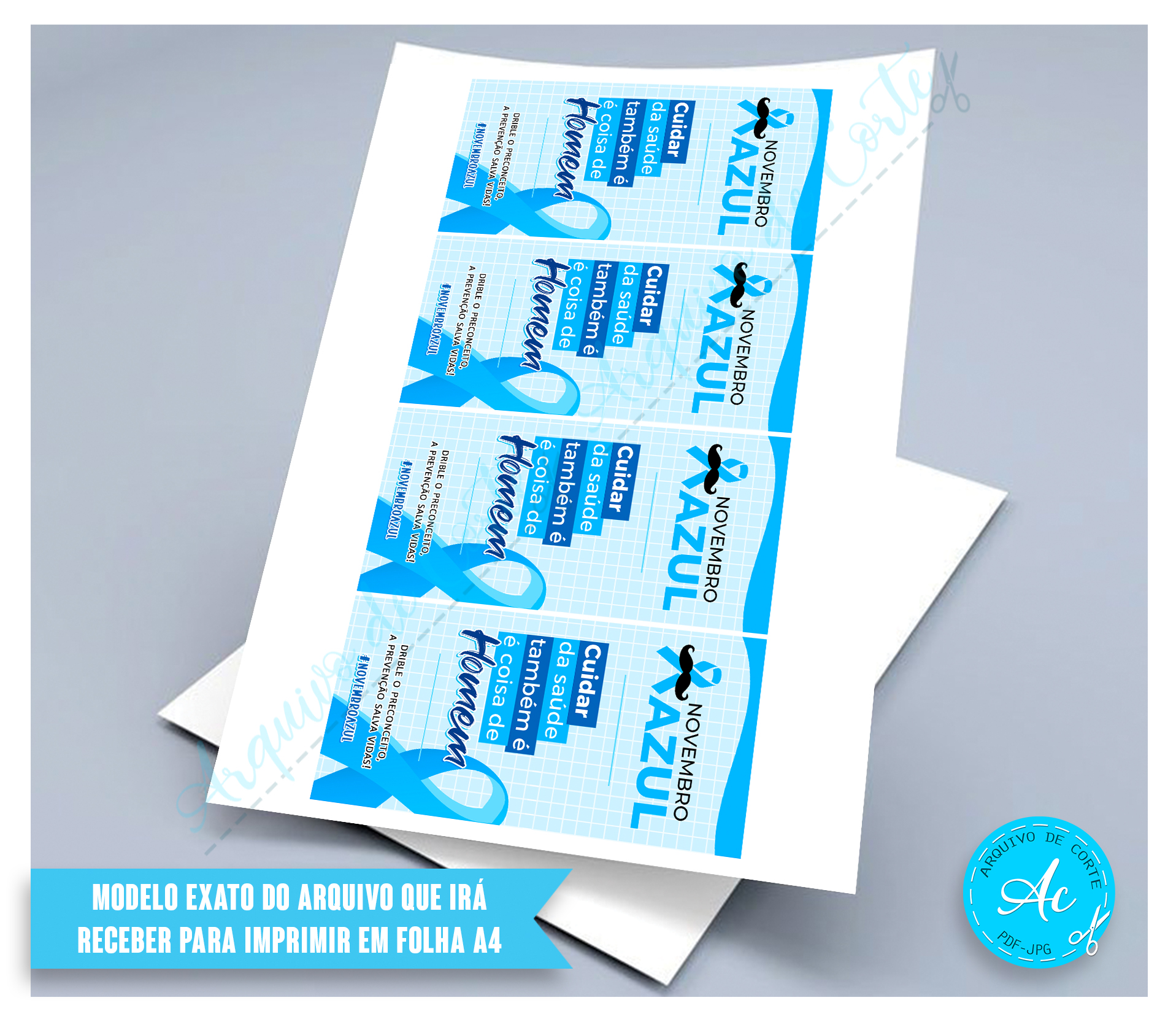 Arquivo Card para pente Novembro Azul #1 - Imagem 2