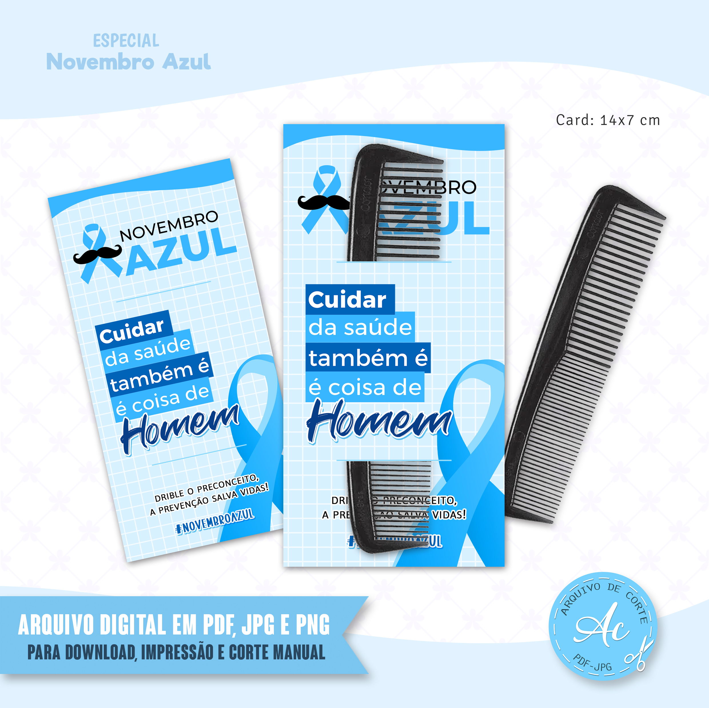 Arquivo Card para pente Novembro Azul #1