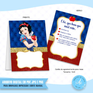 Arquivo Cartão para mesa Branca de Neve #1