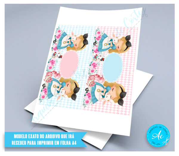 Arquivo Rotulo para cofrinho Alice Cute #1 - Imagem 2