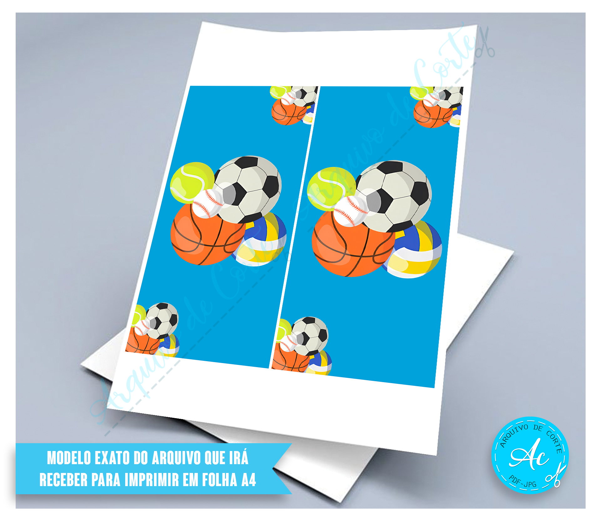 Arquivo Rotulo para cofrinho Esportes #1 - Imagem 2