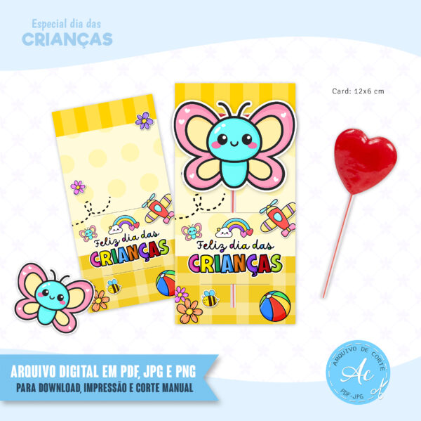 Arquivo Tag para pirulito Dia das crianças #1