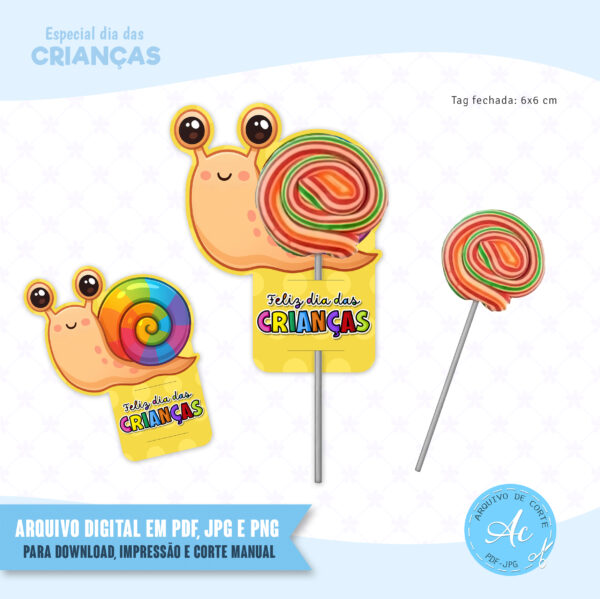 Arquivo Tag para pirulito Dia das crianças #3