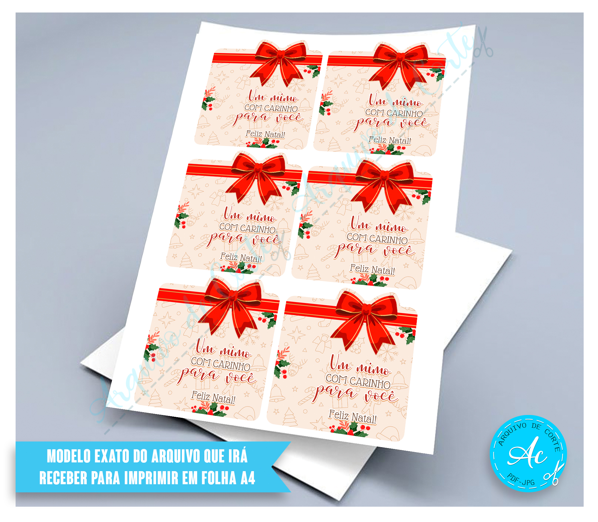 Arquivo Cartão para Chocolate Natal #1 - Imagem 2