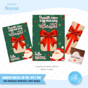 Arquivo Cartão para Tablete chocolate Natal #2