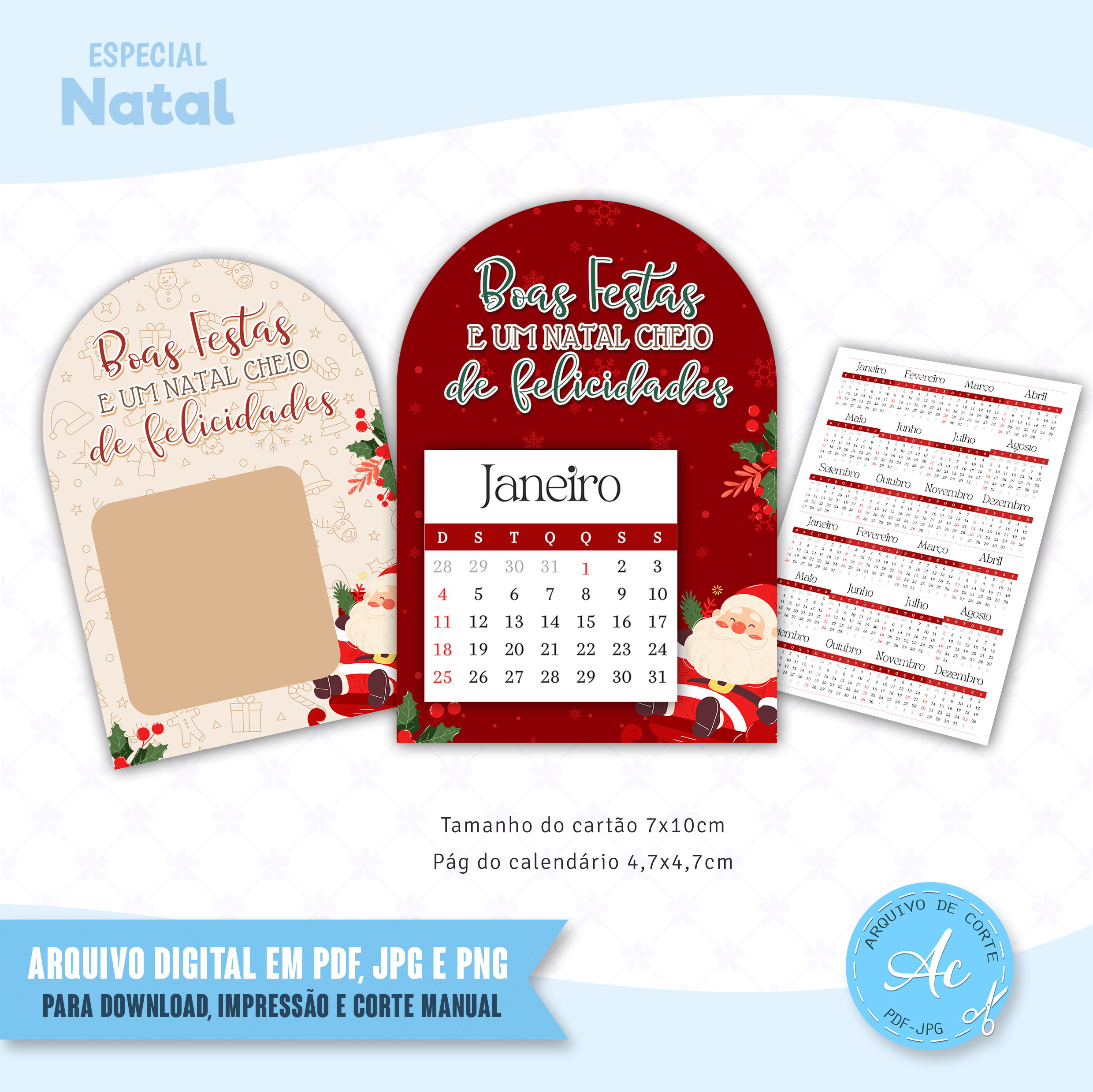 Arquivo Cartão para calendário Natal #1