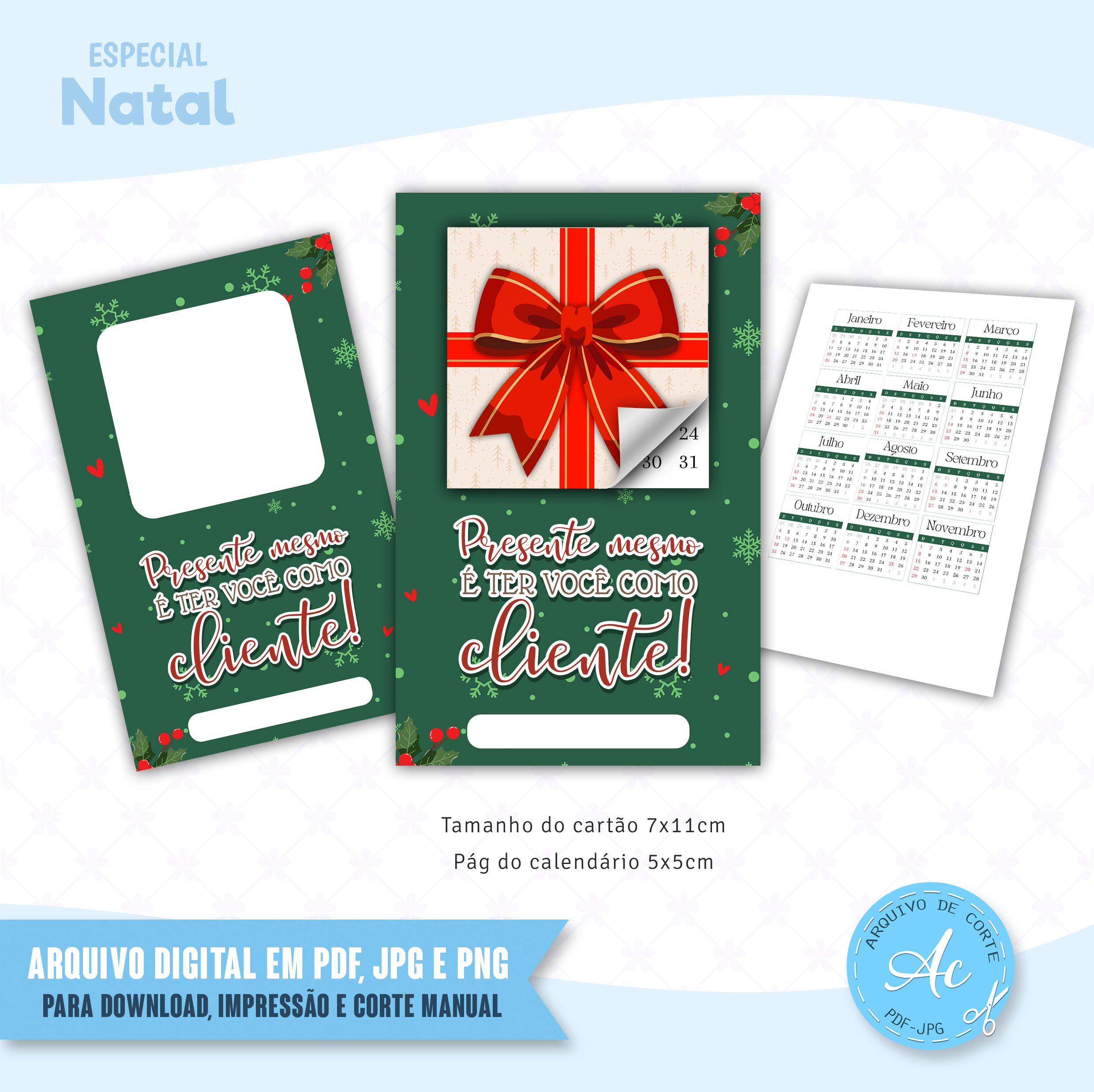 Arquivo Cartão para calendário Natal #2