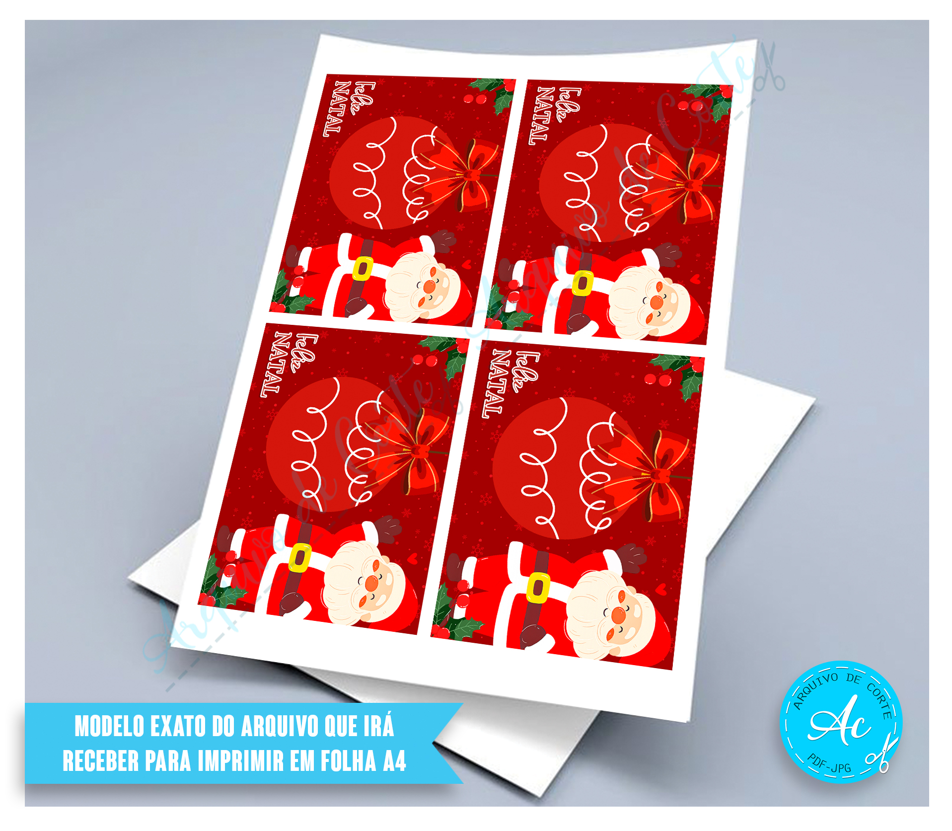 Arquivo Cartão para esfera bombom Natal #1 - Imagem 3