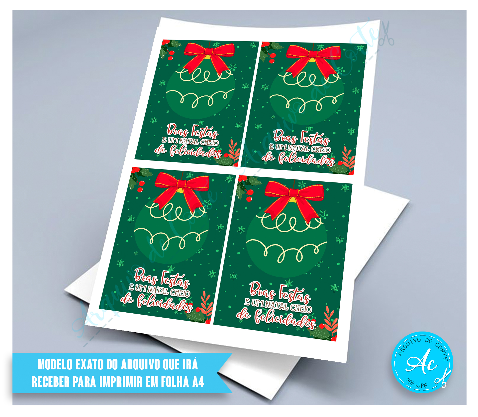 Arquivo Cartão para esfera bombom Natal #2