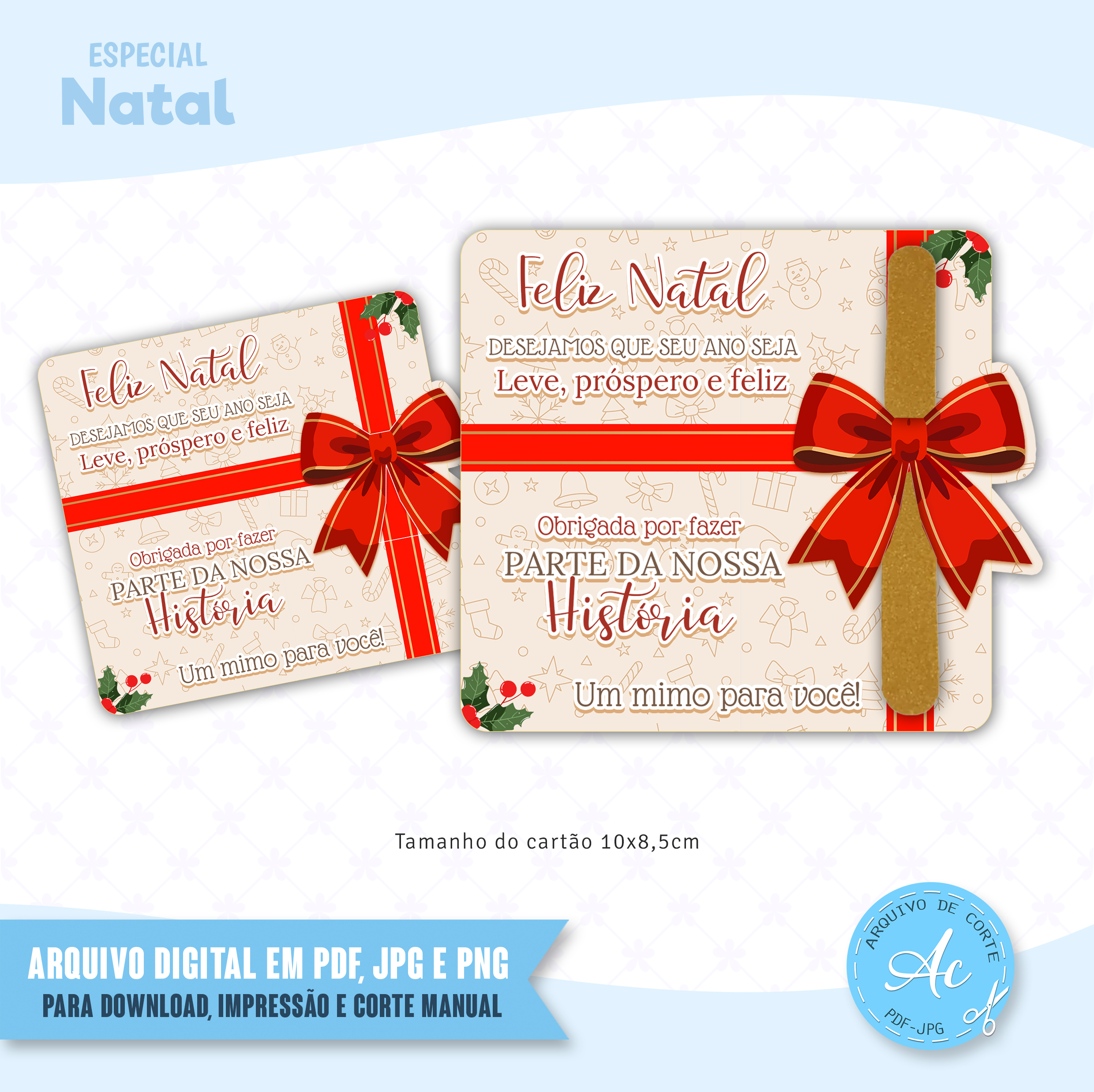 Arquivo Cartão para lixa de unha Natal #1