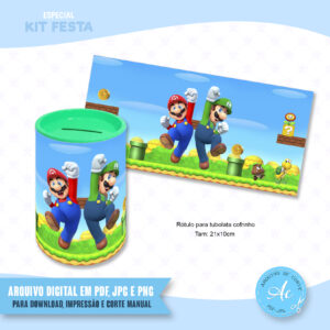 Arquivo Rotulo para cofrinho Super Mario #1
