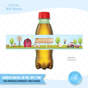 Arquivo Rótulo para mini refri Fazendinha Aquarela #1