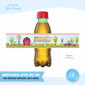 Arquivo Rótulo para mini refri Fazendinha Aquarela #2