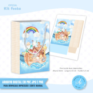 Arquivo Sacolinha Arca de Noé Aquarela #1